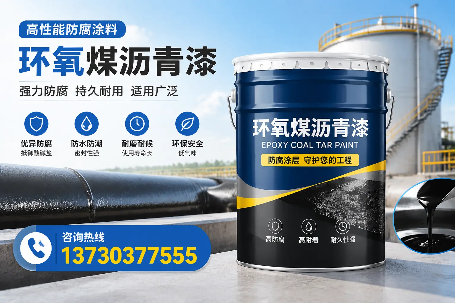 环氧煤沥青漆的耐久性分析，适合鹤壁的使用场景